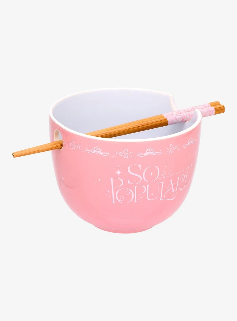 Wicked Glinda So Popular Ramen Bowl with Chopsticks