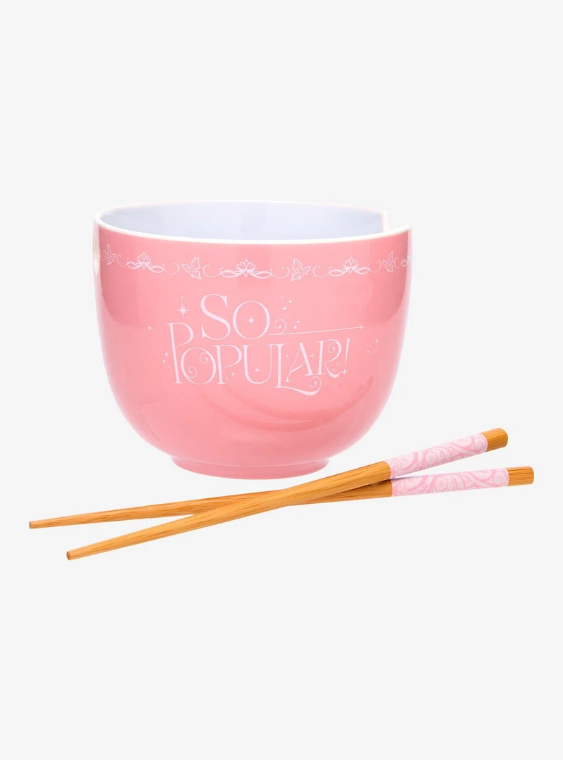 Wicked Glinda So Popular Ramen Bowl with Chopsticks