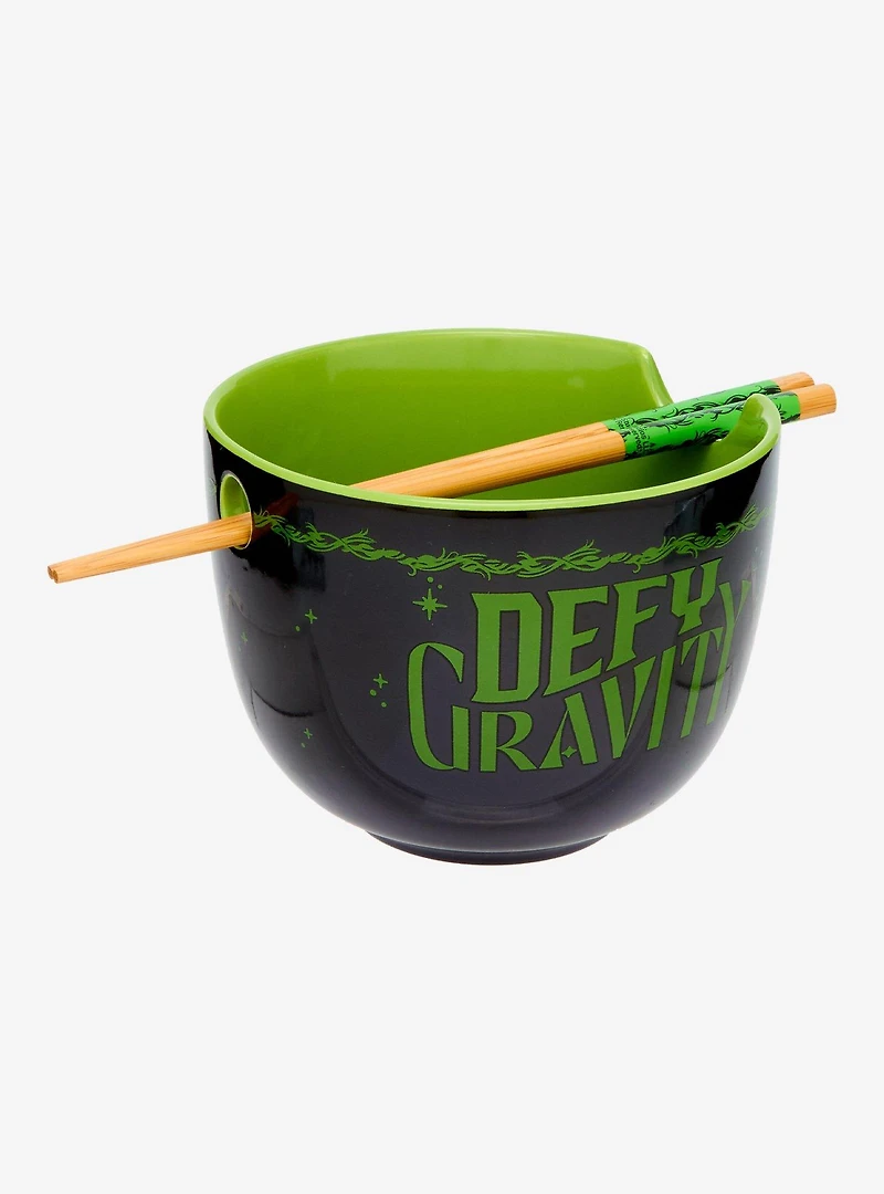 Wicked Elphaba Defy Gravity Ramen Bowl with Chopsticks