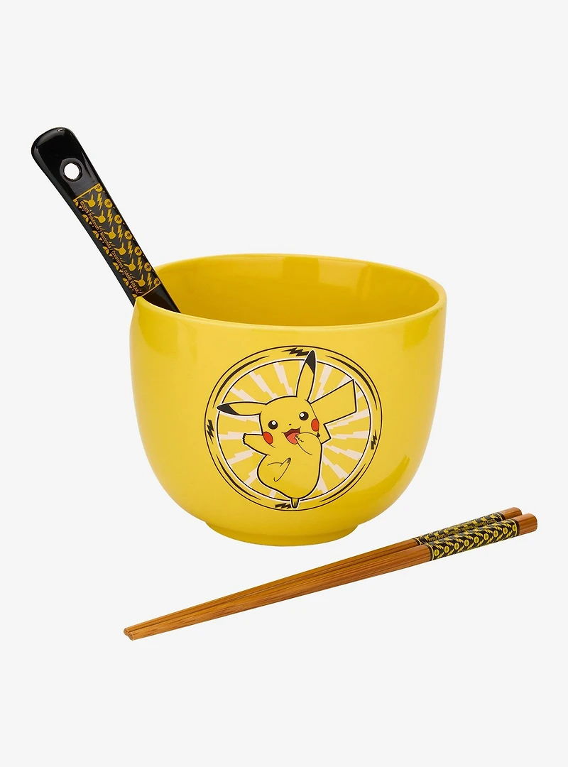 Pokémon Pikachu Ramen Bowl, Chopsticks, & Spoon Set