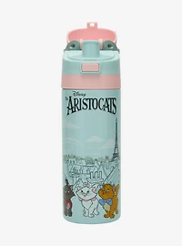 Disney The Aristocats Kittens Paris Skyline Water Bottle - BoxLunch Exclusive