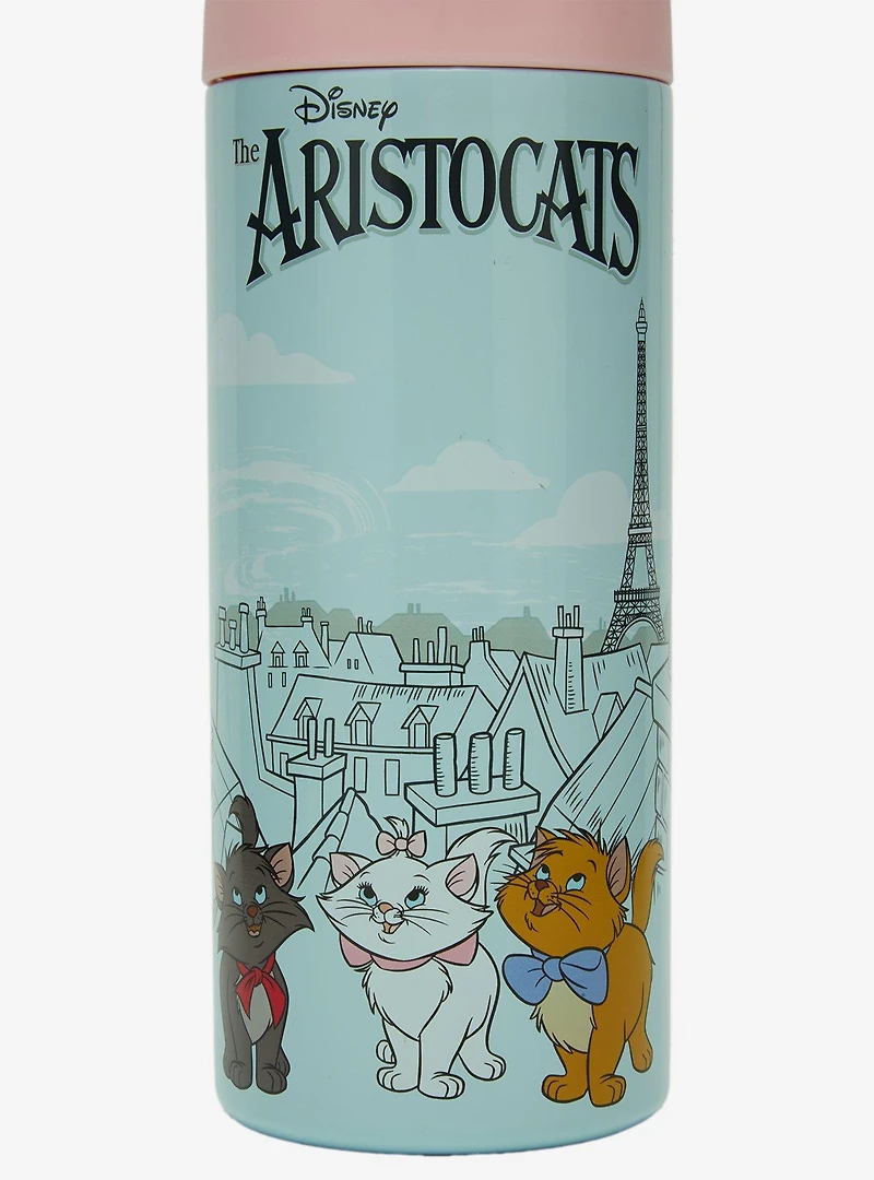 Disney The Aristocats Kittens Paris Skyline Water Bottle - BoxLunch Exclusive