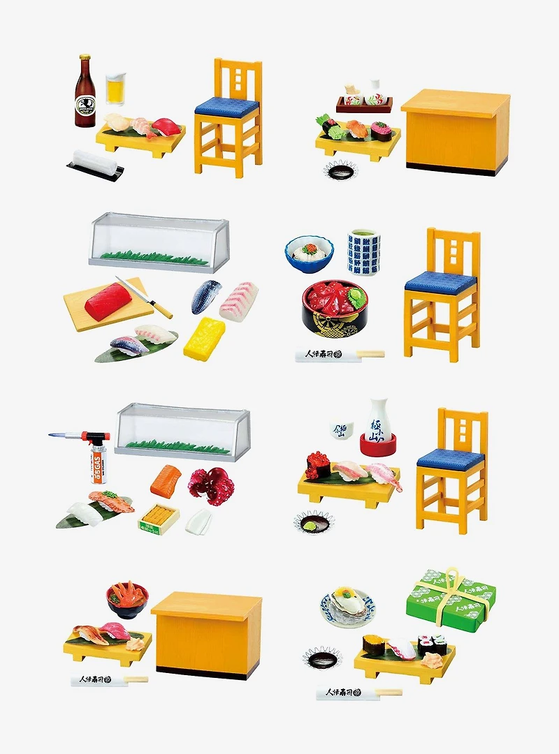 Re-Ment Sushi Restaurant Blind Box Set