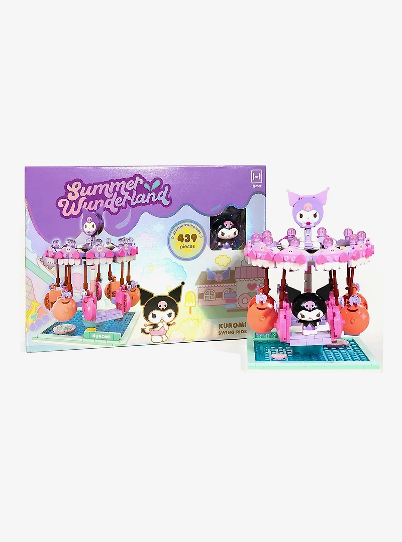 Hamee Sanrio Hello Kitty and Friends Summer Wunderland Kuromi Swing Ride Build Set