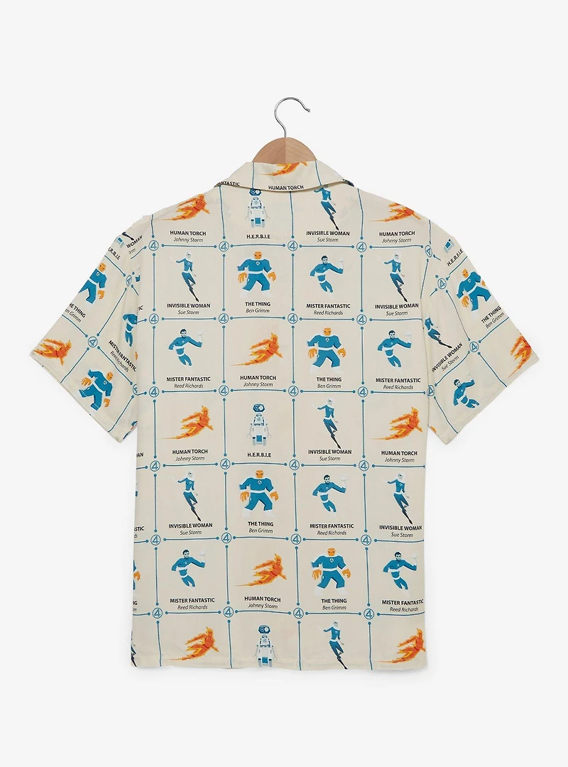 Marvel Fantastic Four: First Steps Characters Allover Print Woven Button-Up - BoxLunch Exclusive