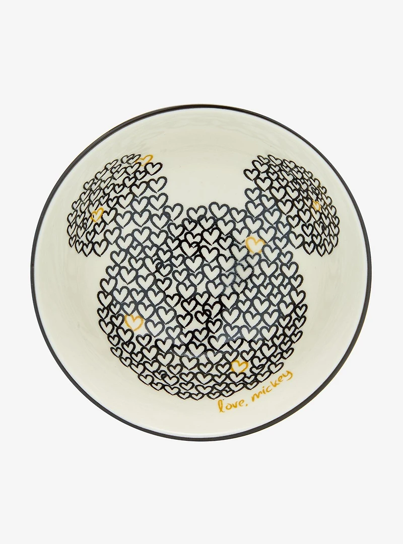 Disney Mickey Mouse Wax Resist Silhouettes Small Bowl