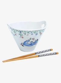 Disney Winnie the Pooh Eeyore & Pooh Bear Springtime Ramen Bowl Set