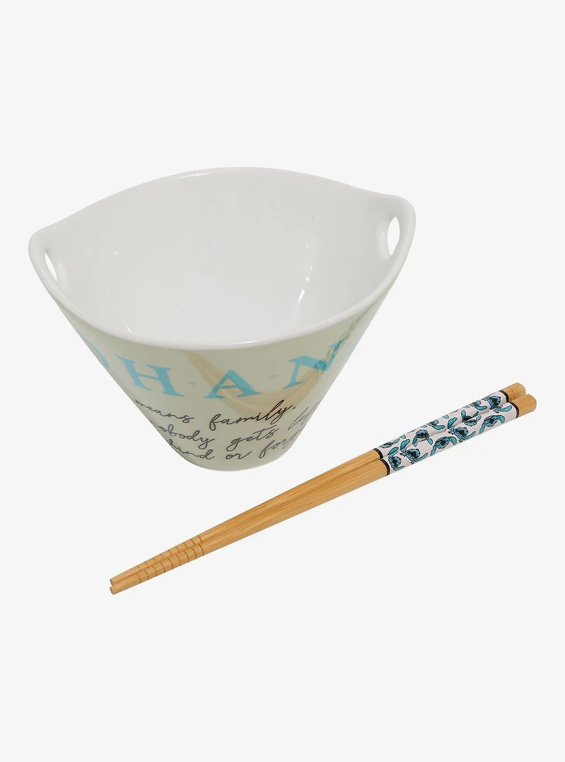 Disney Lilo & Stitch Ohana Ramen Bowl with Chopsticks