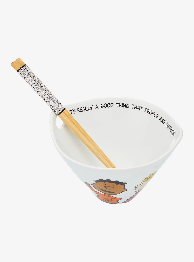 Peanuts Gang Ramen Bowl with Chopsticks