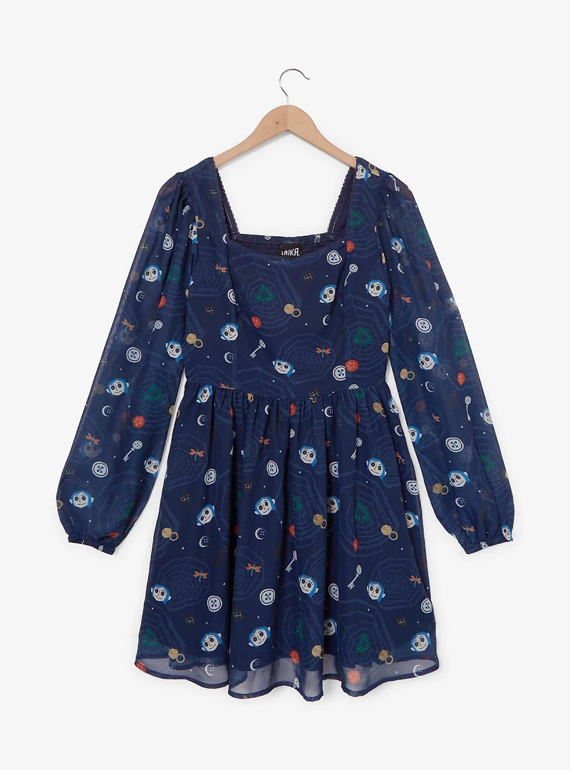 Coraline Icons Chiffon Dress — BoxLunch Exclusive