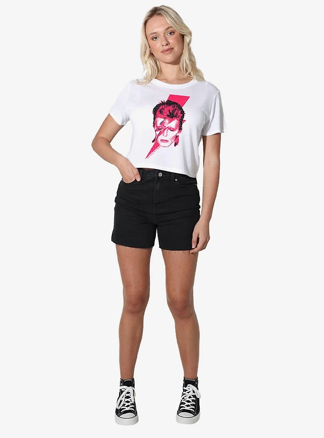 David Bowie Aladdin Sane Women's Crop Top T-Shirt