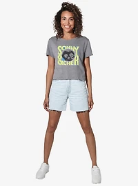 Sony and Cher Retro Circle Logo Women's Crop Top T-Shirt
