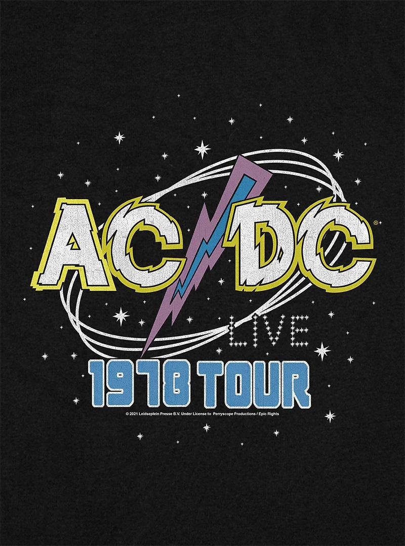 AC/DC Live Cap Sleeve Baby Rib Women's Crop Top