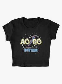 AC/DC Live Cap Sleeve Baby Rib Women's Crop Top