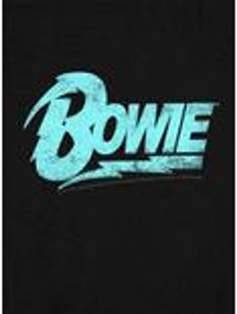 David Bowie Logo Cap Sleeve Baby Rib Women's Crop Top