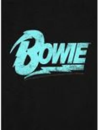 David Bowie Logo Cap Sleeve Baby Rib Women's Crop Top
