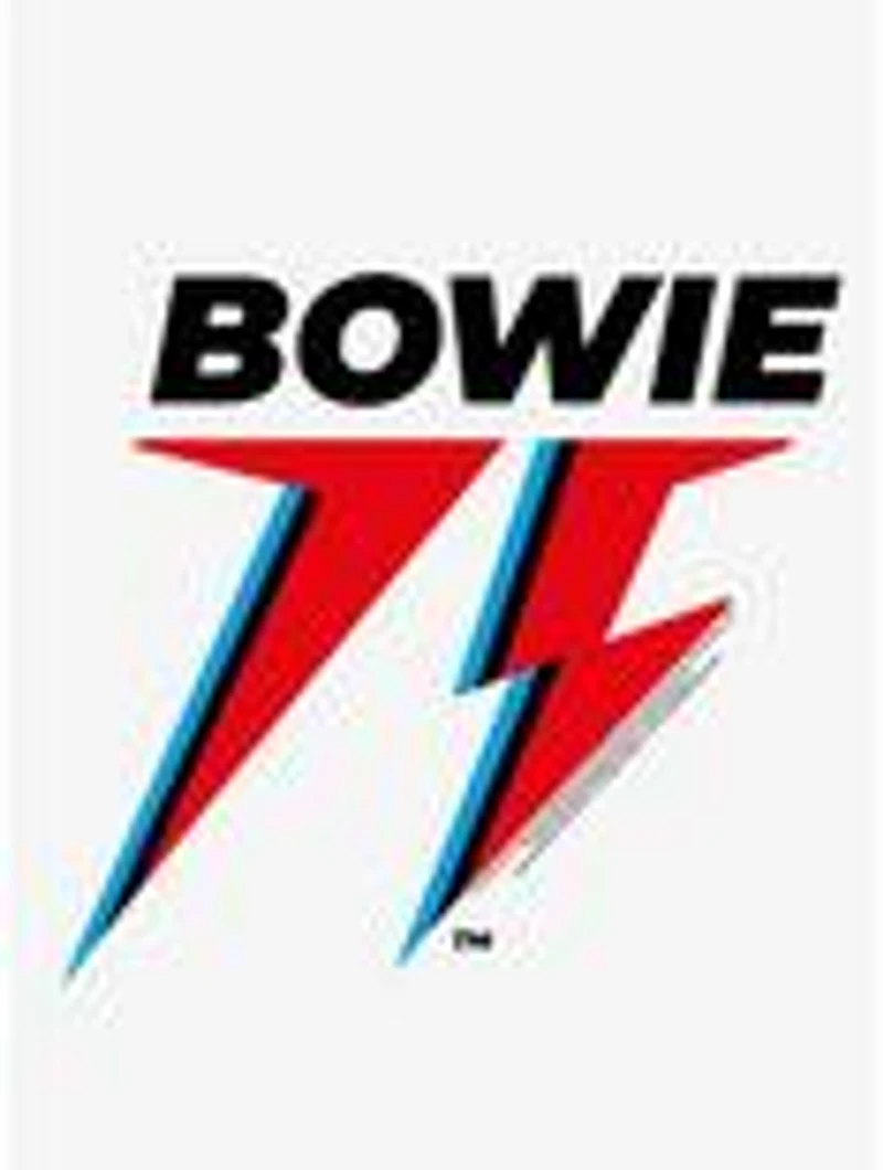David Bowie 75 Logo Cap Sleeve Baby Rib Women's Crop Top