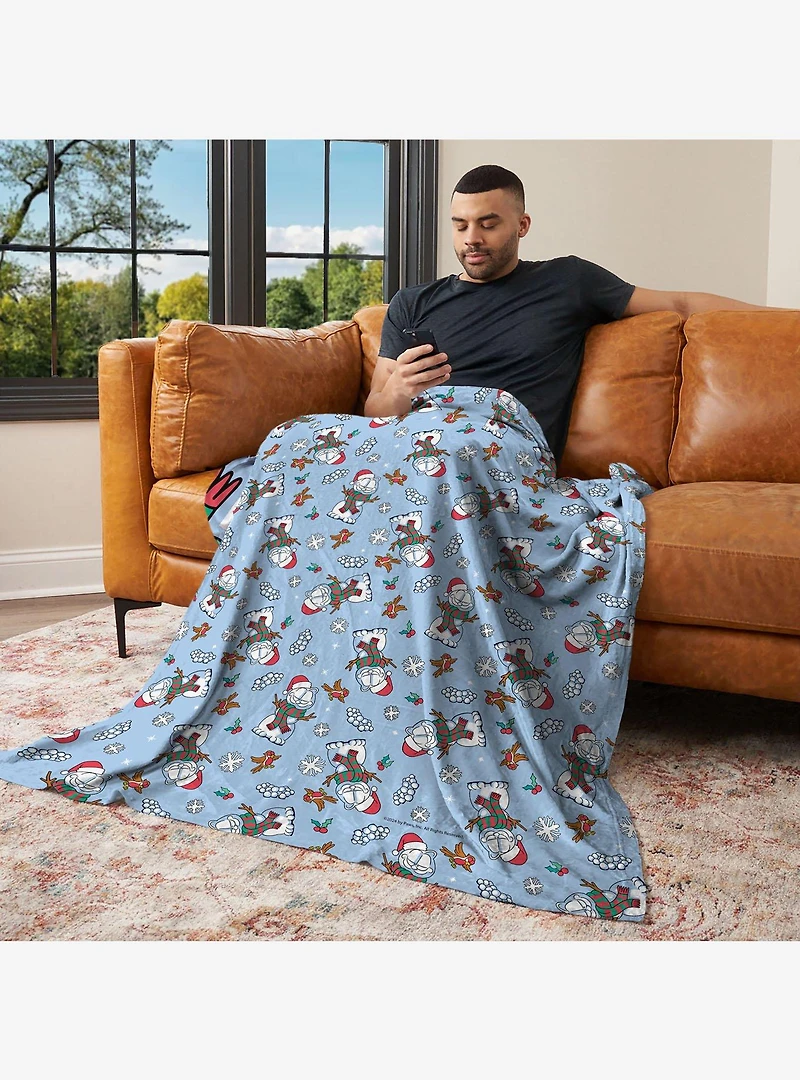 Garfield Snowman Garf 50x60" Silk Touch Throw Blanket