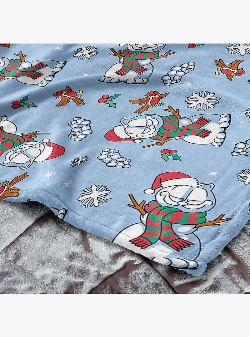 Garfield Snowman Garf 50x60" Silk Touch Throw Blanket