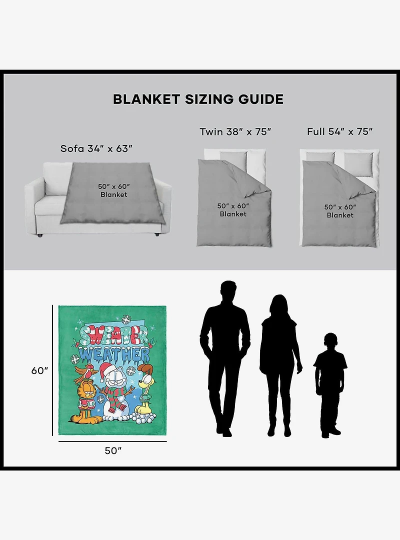 Garfield Sweater Weather 50x60" Silk Touch Throw Blanket