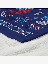 The Smurfs Merry Smurfy Silk Touch Sherpa Throw Blanket