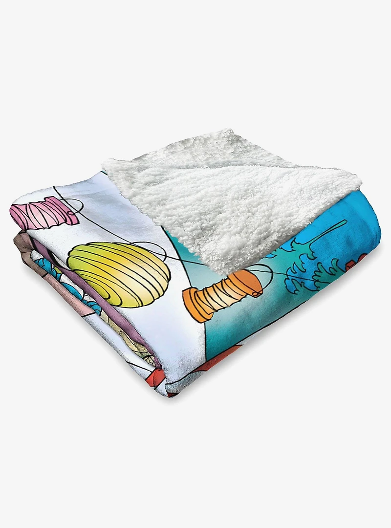 The Smurfs Winter Bash Silk Touch Sherpa Throw Blanket