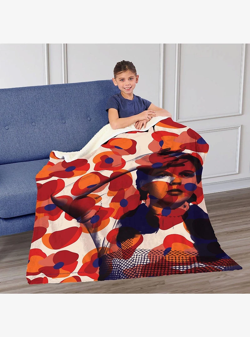 The Wizard of Oz Floral Wonder Silk Touch Sherpa Throw Blanket