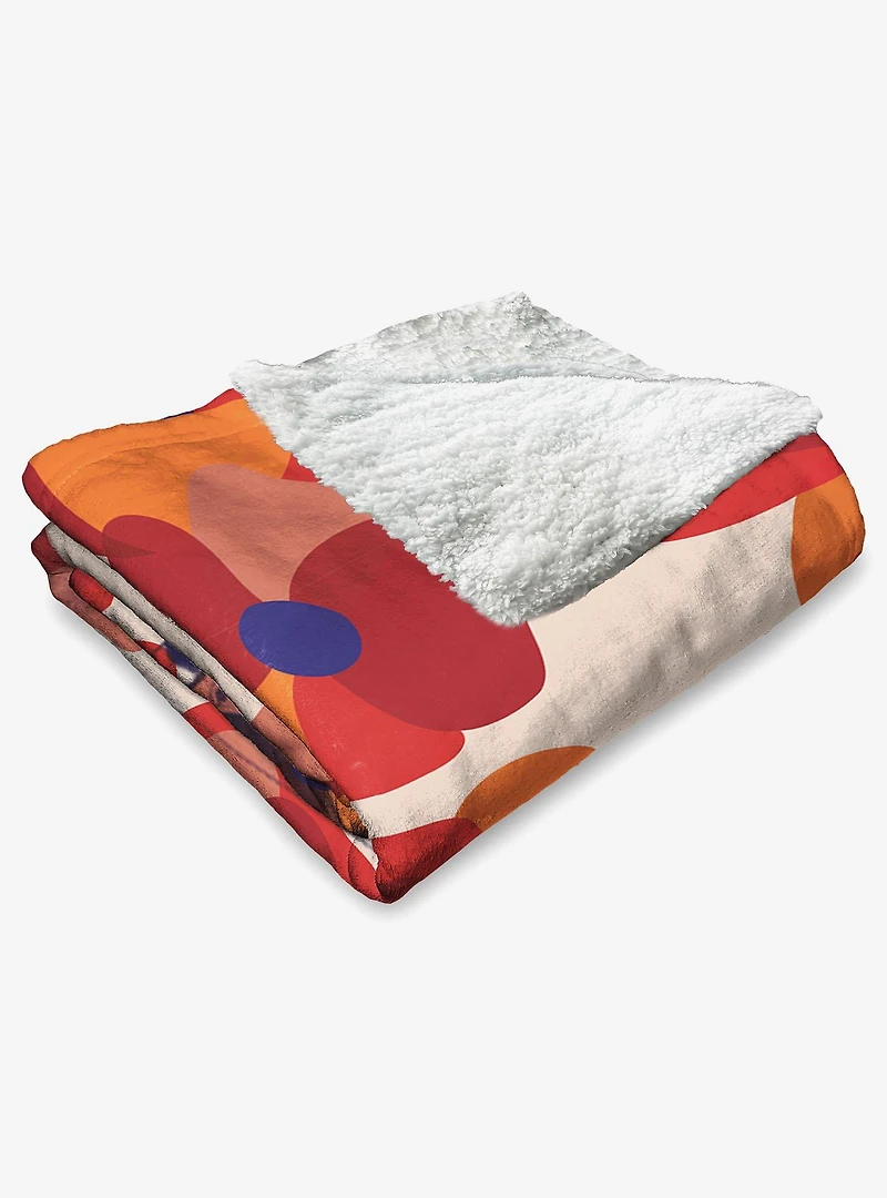 The Wizard of Oz Floral Wonder Silk Touch Sherpa Throw Blanket