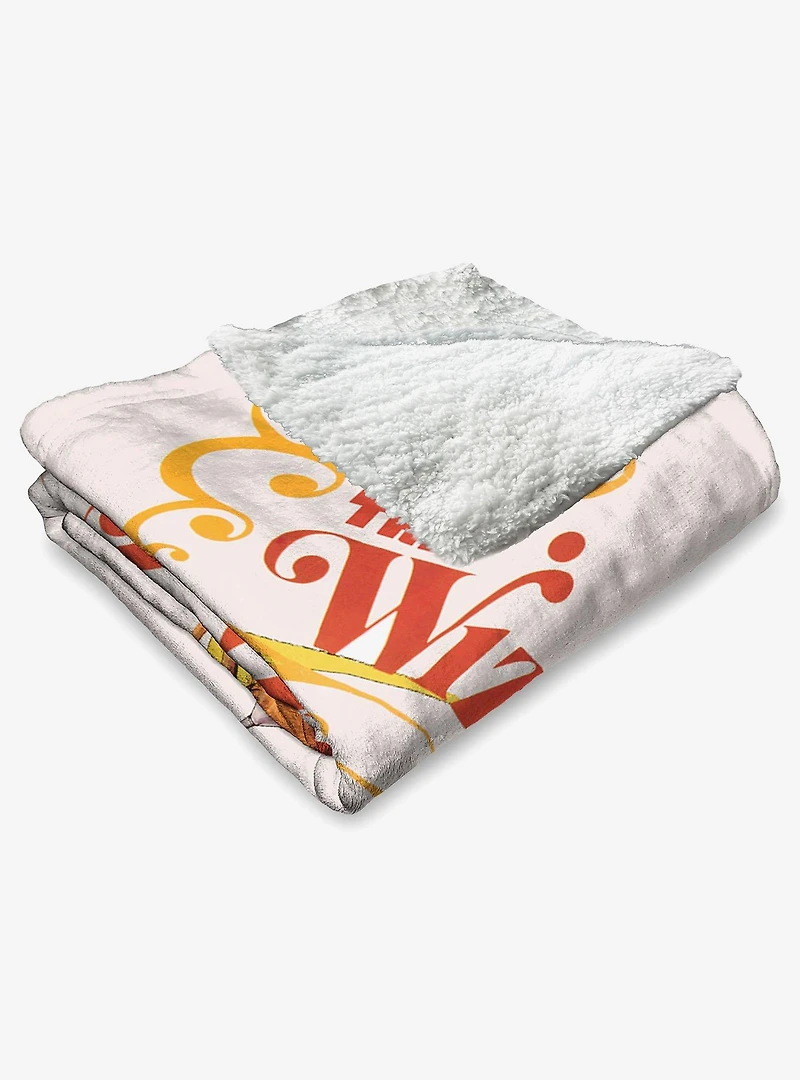 The Wizard of Oz Cast Poster Silk Touch Sherpa Throw Blanket
