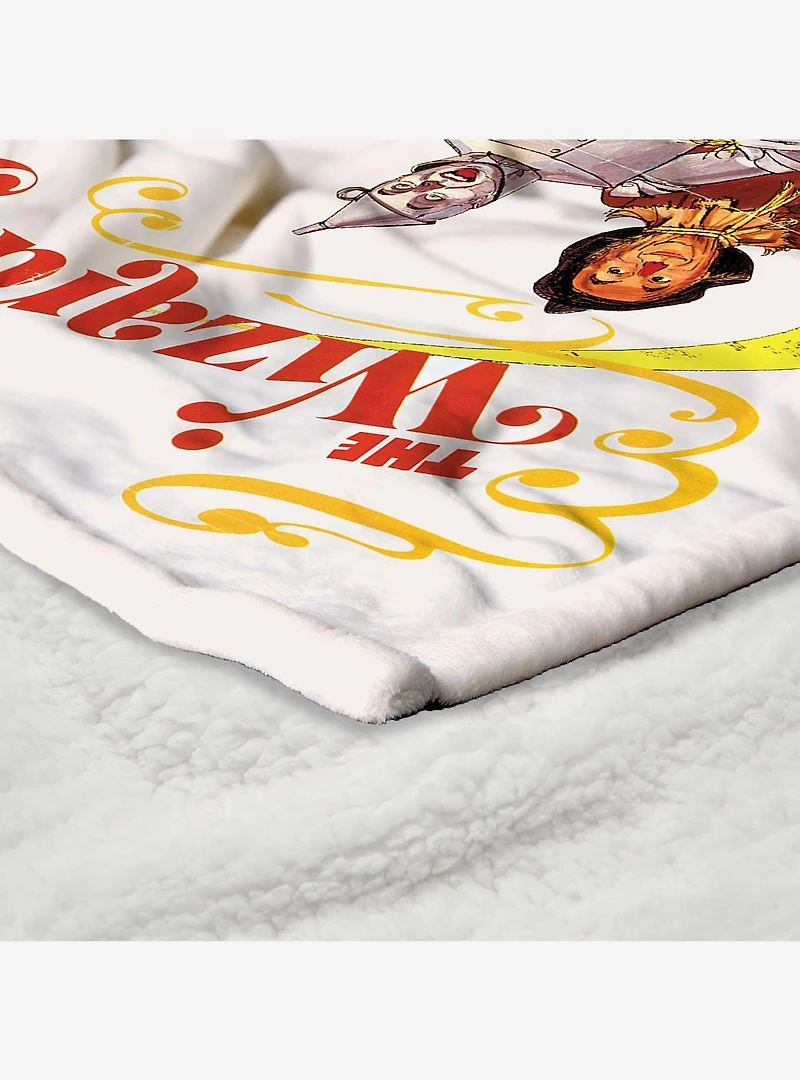 The Wizard of Oz Cast Poster Silk Touch Sherpa Throw Blanket