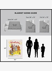 The Wizard of Oz Cast Poster Silk Touch Sherpa Throw Blanket