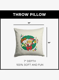 Garfield Garf Odie Wreath Throw Pillow