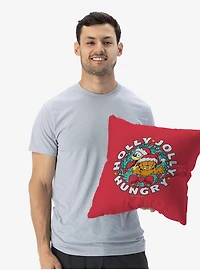 Garfield Holly Jolly Hungry Throw Pillow