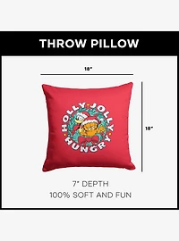 Garfield Holly Jolly Hungry Throw Pillow