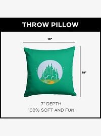 The Wizard of Oz Green City Throw Pillow