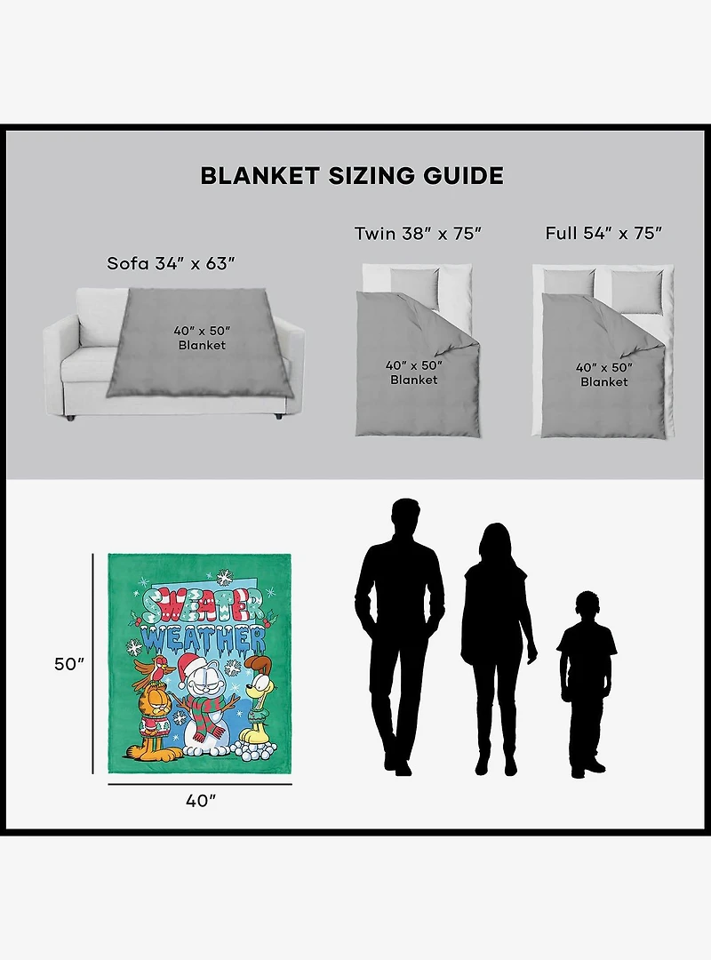 Garfield Sweater Weather 40x50" Silk Touch Throw Blanket