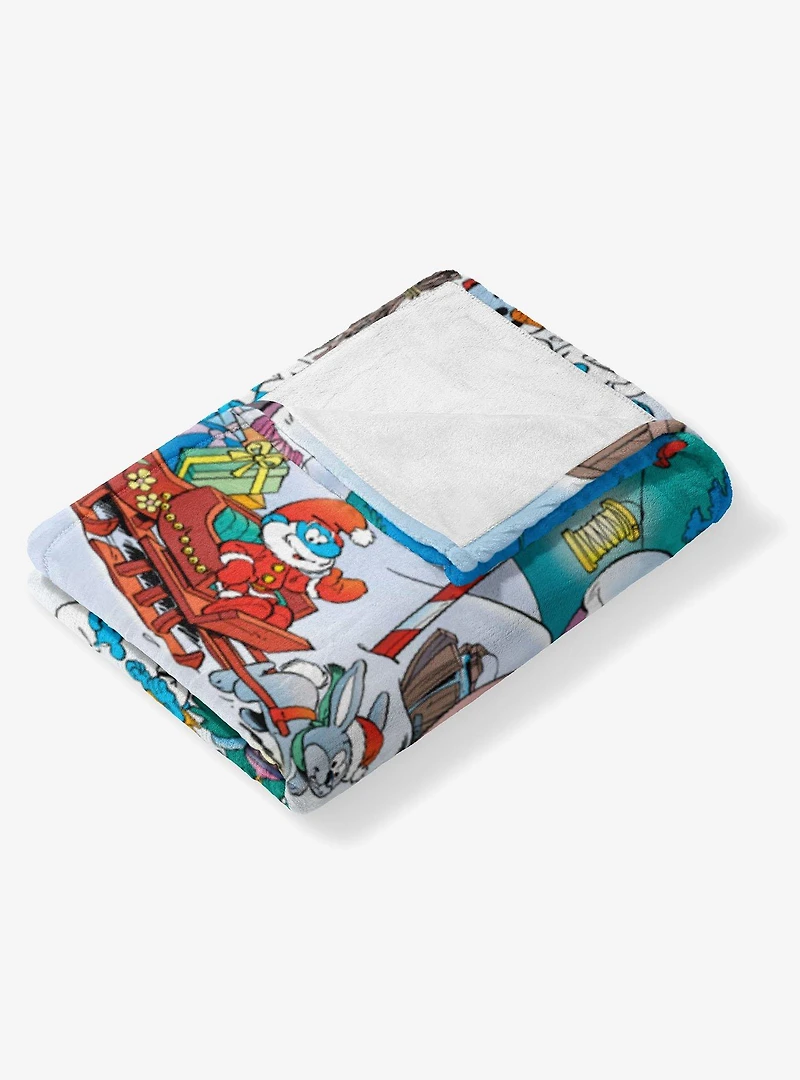 The Smurfs Winter Bash 40x50" Silk Touch Throw Blanket