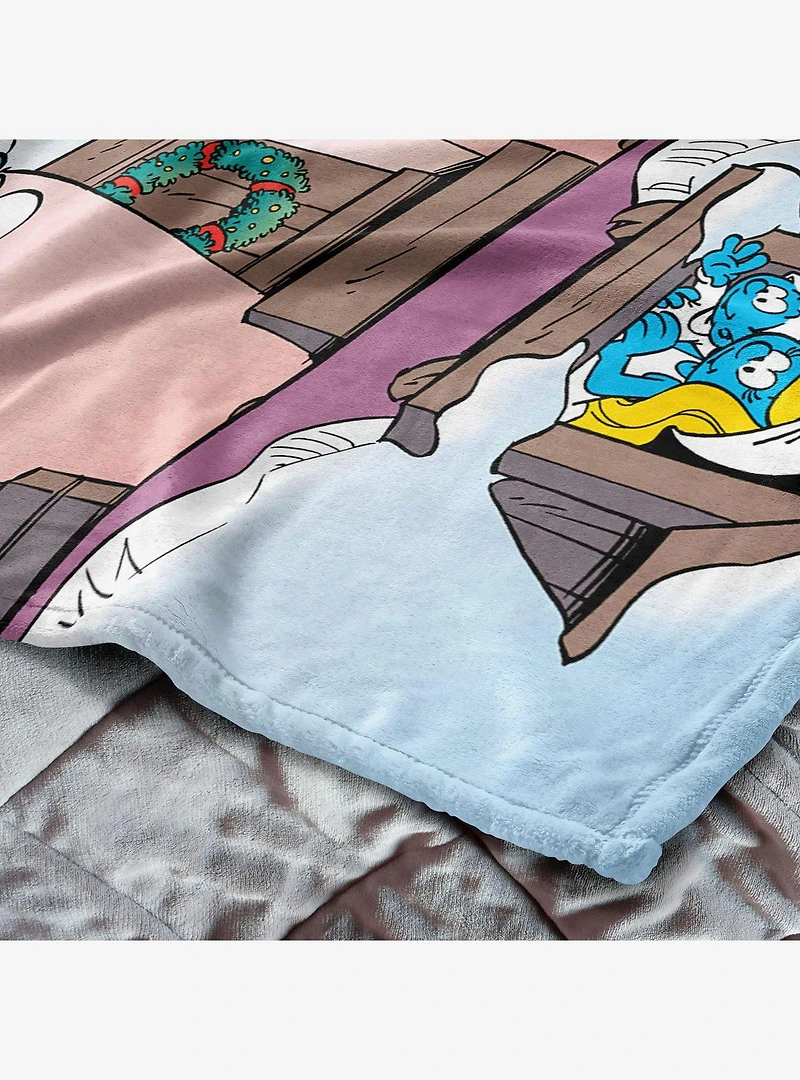 The Smurfs Winter Bash 40x50" Silk Touch Throw Blanket