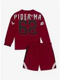 Marvel Spider-Man Logo Toddler Long Sleeve T-Shirt & Shorts Set - BoxLunch Exclusive