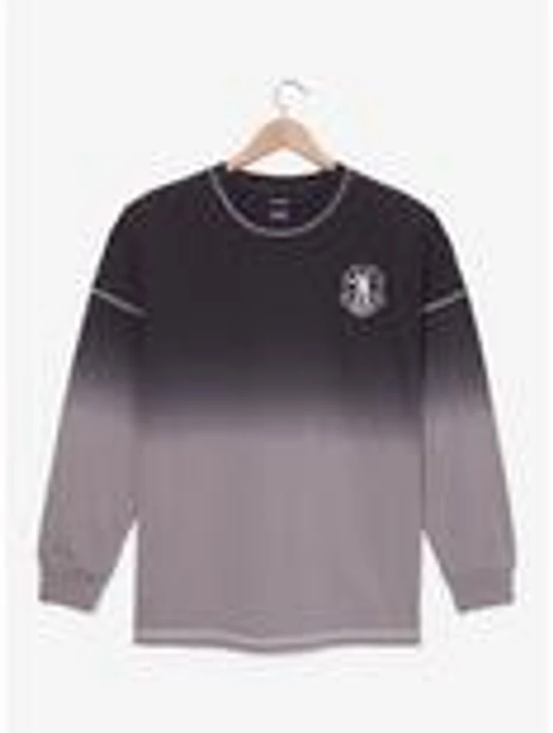 Wednesday Nevermore Academy Ombré Long Sleeve T-Shirt — BoxLunch Exclusive