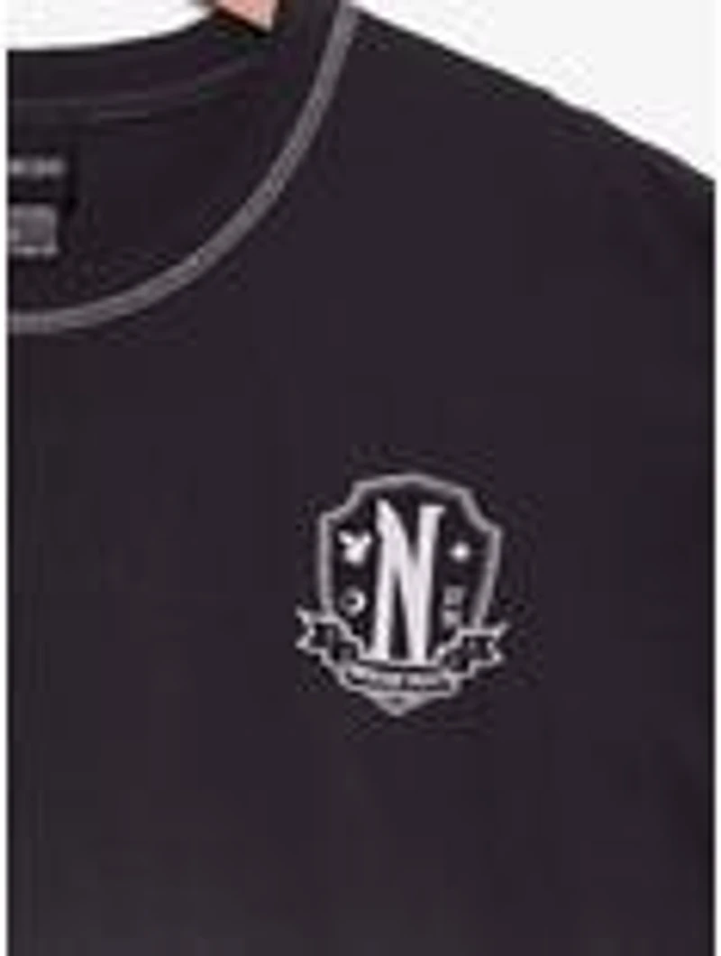 Wednesday Nevermore Academy Ombré Long Sleeve T-Shirt — BoxLunch Exclusive