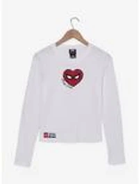 Marvel Spider-Man Pointelle Women's Long Sleeve T-Shirt — BoxLunch Exclusive