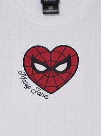 Marvel Spider-Man Pointelle Women's Long Sleeve T-Shirt — BoxLunch Exclusive