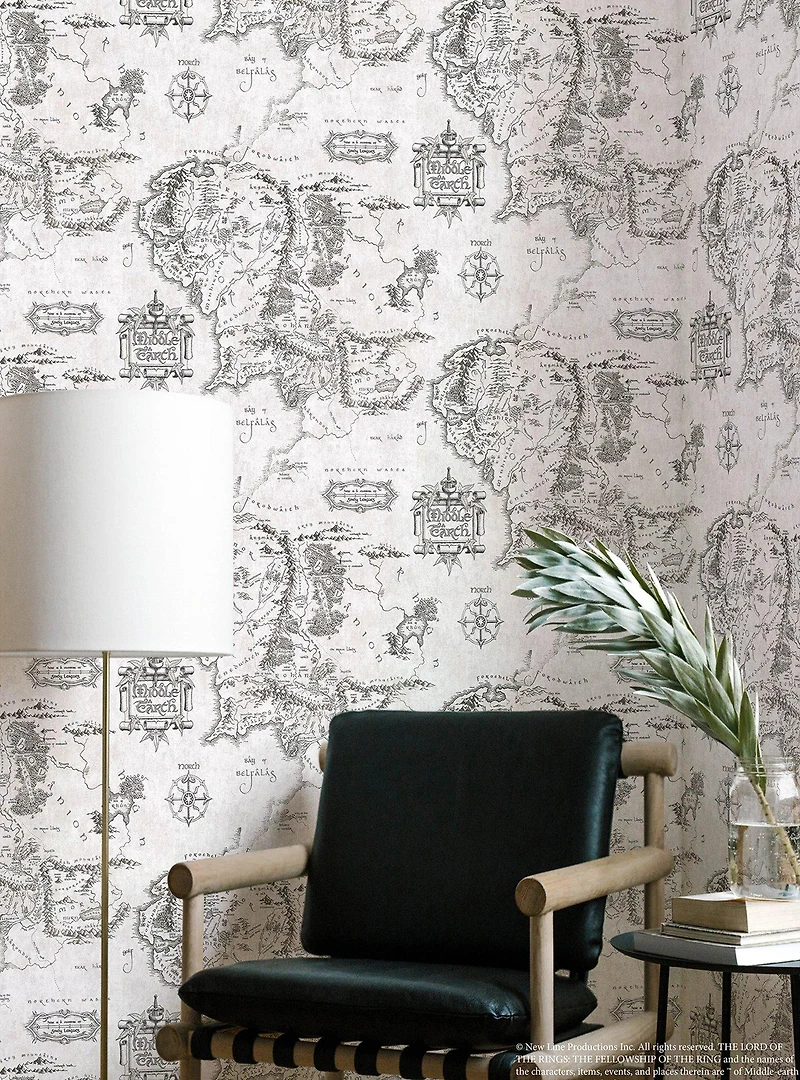 Lord of the Rings Middle Earth Map Peel & Stick Wallpaper