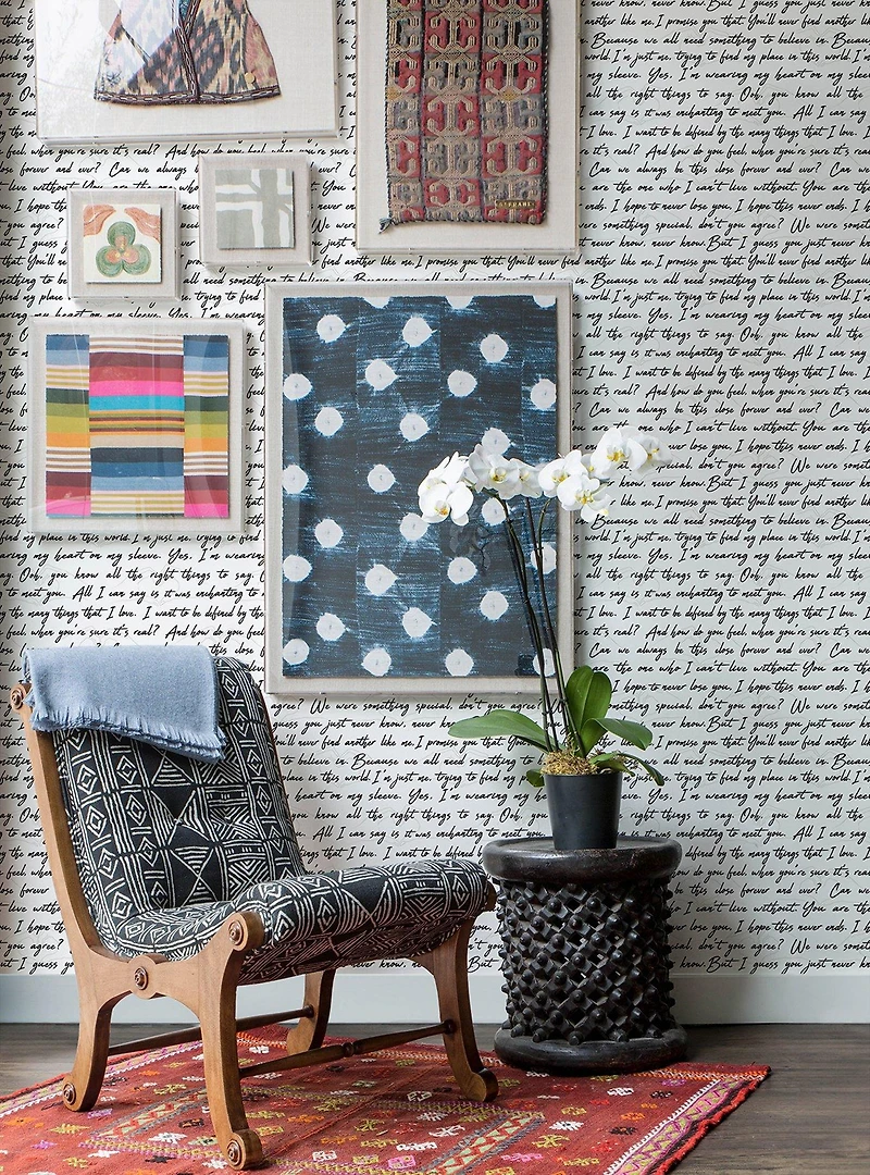 Love Letters Ink Peel & Stick Wallpaper