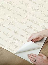Love Letters Parchment Peel & Stick Wallpaper