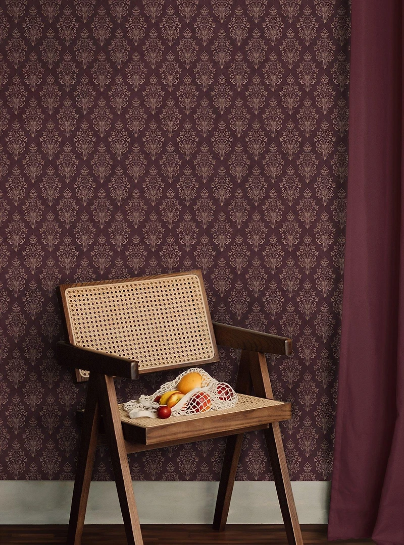 Disney Haunted Mansion Maroon Peel & Stick Wallpaper