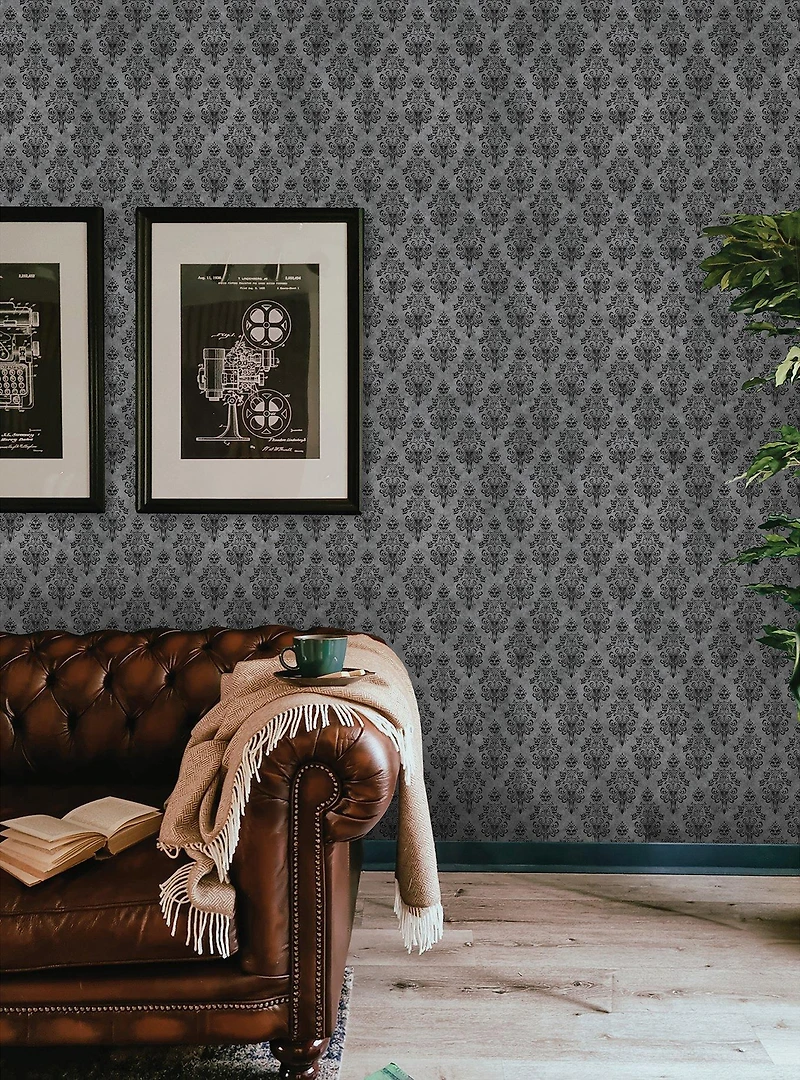Disney Haunted Mansion Grey Peel & Stick Wallpaper