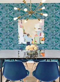 Charming Village Blue Peel & Stick Wallpaper