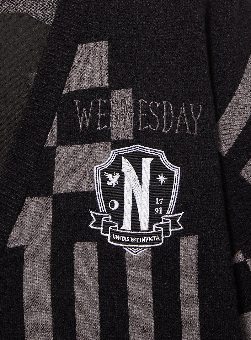 Wednesday Nevermore Icons Women's Cardigan - BoxLunch Exclusive